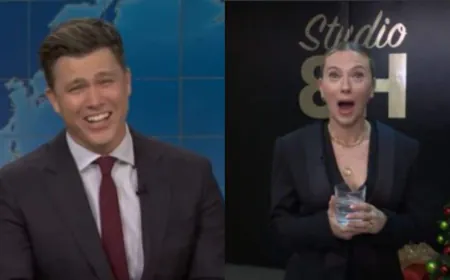 Scarlett Johansson Shocked As Husband Colin Jost Jokes About Her On SNL