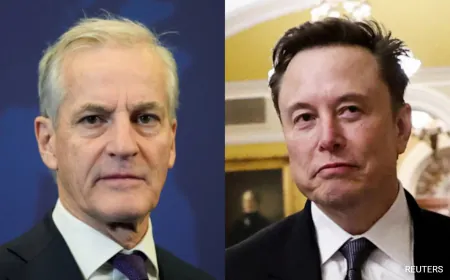 "Worrying": Norway PM On Elon Musk's Involvement In Politics Outside US