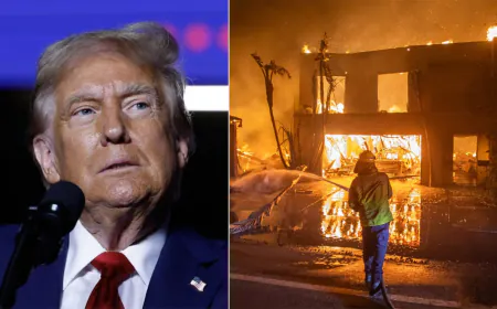 Trump Alleges California Burning As Governor Tried To Save "Worthless" Fish