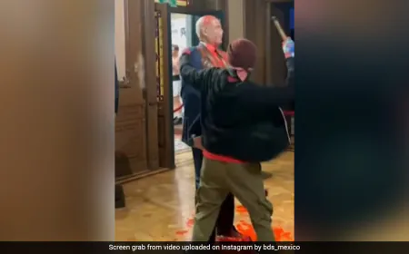 "Odious Act": Israeli Embassy After Activist Destroys Netanyahu Wax Statue