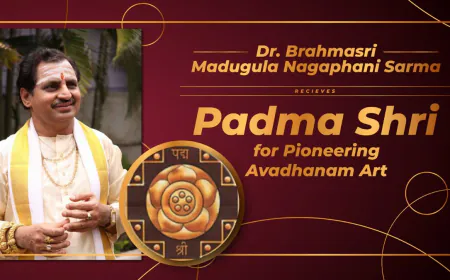 Brahmasri Madugula Nagaphani Sarma Honored with Padma Shri for reviving the art of Avadhanam
