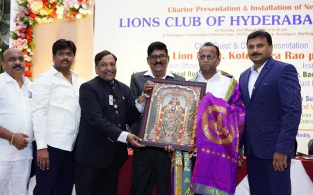 Lions Club of Hyderabad Bhooja Charter Ceremony Marks a New Era of Community Service