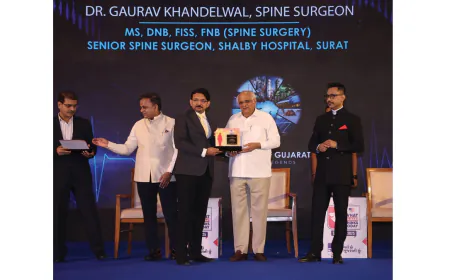 Surat Spine Expert Dr. Gaurav Khandelwal Honored by Gujarat CM for Spinal Care