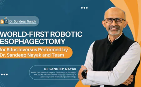 Dr Sandeep Nayak Performs World First Robotic Esophagectomy on Patient with Situs Inversus