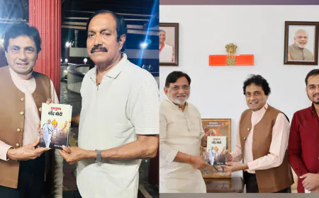 Writer Dipak Desai Meets UT Administrator, Presents Books on PM Modi and Development