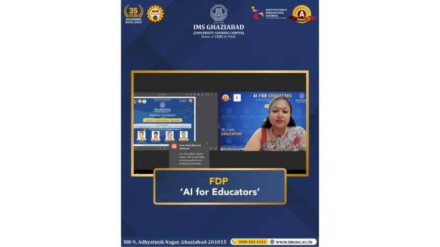 IMS Ghaziabad Concludes Impactful Week-Long FDP on AI for Educators