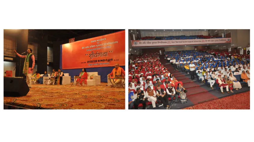 Patriotic and Heart Moving: 7 Voices Stir Hearts at Shauryagatha, an evening dedictaed to Operation Sindoor in Surat Organised by Utsav Foundation