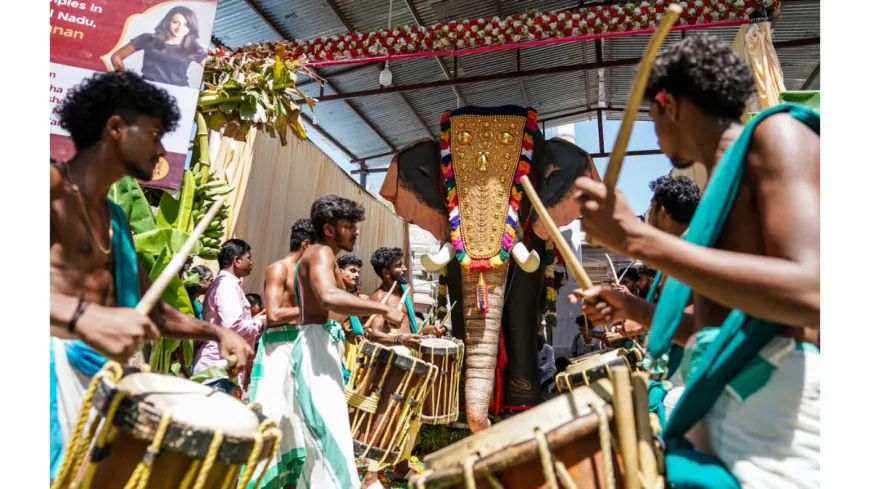 Trisha Krishnan Gifts Realistic Mechanical Elephant to Temples in Aruppukottai, Tamil Nadu, with People for Cattle in India