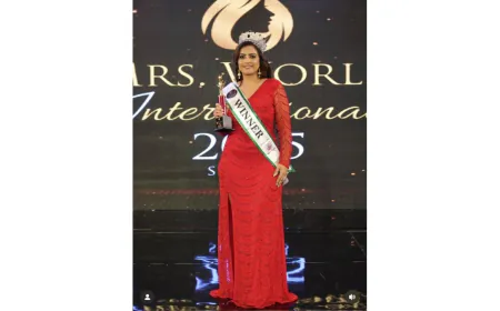 Fashion Designer Saloni Malhotra Crowned Mrs. World International 2025