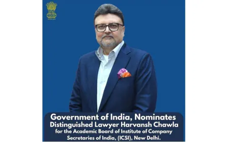 Distinguished Lawyer Harvansh Chawla Nominated to Academic Board of Institute of Company Secretaries of India (ICSI)