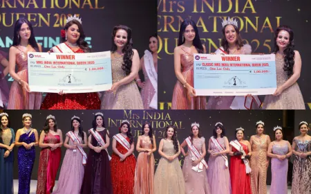 Victorious Queens of Mrs India International Queen 2025 crowned by Amrita Rao & Ankita Saroha