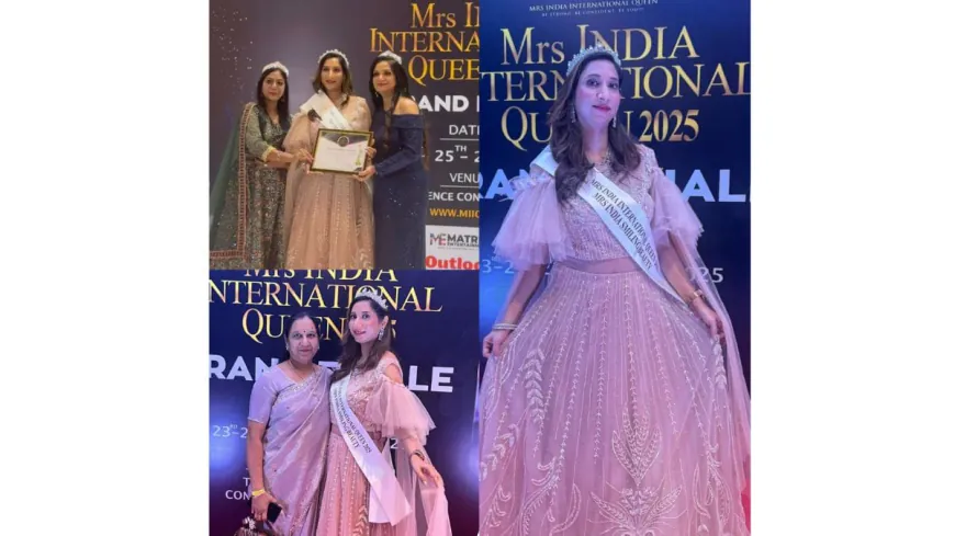Gurgaon’s Ruchika Garg Crowned “Mrs. India Smiling Beauty” at Mrs. India International Queen 2025