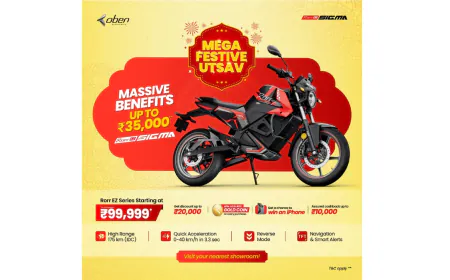 Oben Electric Announces ‘Mega Festive Utsav’ with Benefits Worth Rs 35,000 and Assured Rewards on Rorr EZ Sigma and Rorr EZ