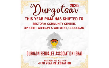 Gurgaon Bengalee Association (GBA) invites you to the 44th Durgotsav Celebration – 2025