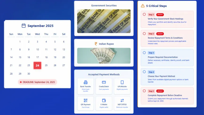 Government Stock 2025 Repayment: 5 Critical Steps Investors Must Take Before September 24 Deadline