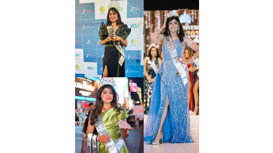 Shilpa Jadhav-Ghule winning multiple prestigious titles at the Mrs Universe USA pageant 2026 and USA World Pageants