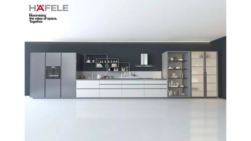 Hafele Profin Aluminium Profile Range Redefines Modern Kitchens with Stack Modular Shelving