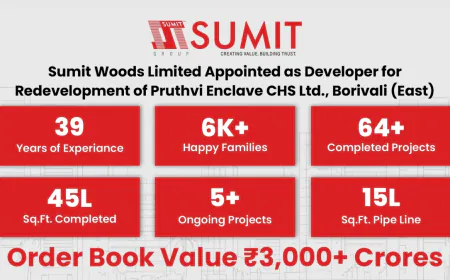 Sumit Woods Limited Appointed as Developer for Redevelopment of Pruthvi Enclave CHS Ltd. Borivali (East)