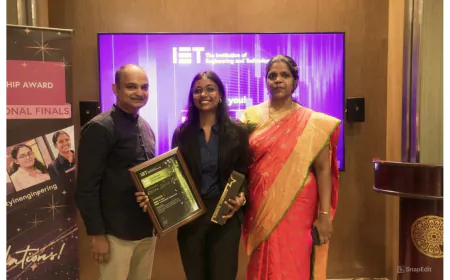 KCG College Student Rithika S K Wins the 9th IET India Scholarship Award for solar-powered healthcare solution