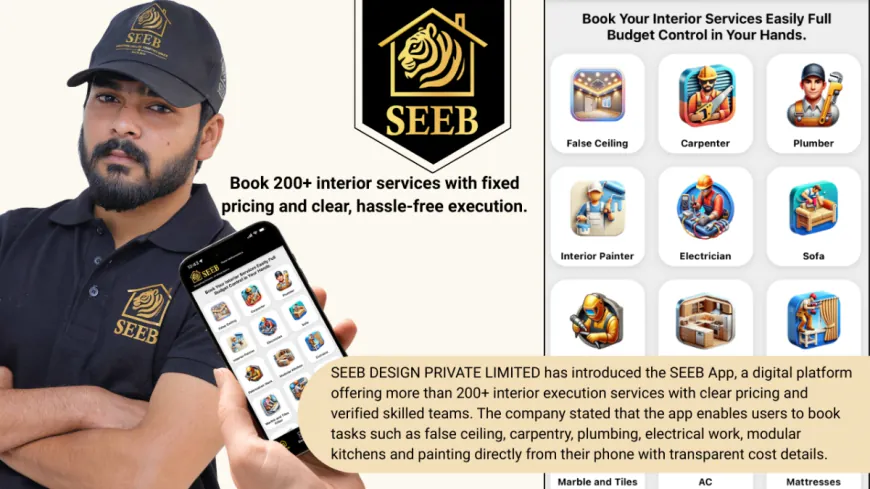 Pune-based startup SEEB launches app to book 200+ interior execution services online from home