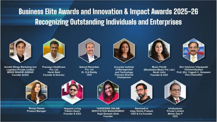 Business Elite Awards and Innovation & Impact Awards 2025-26 Recognizing Outstanding Individuals and Enterprises