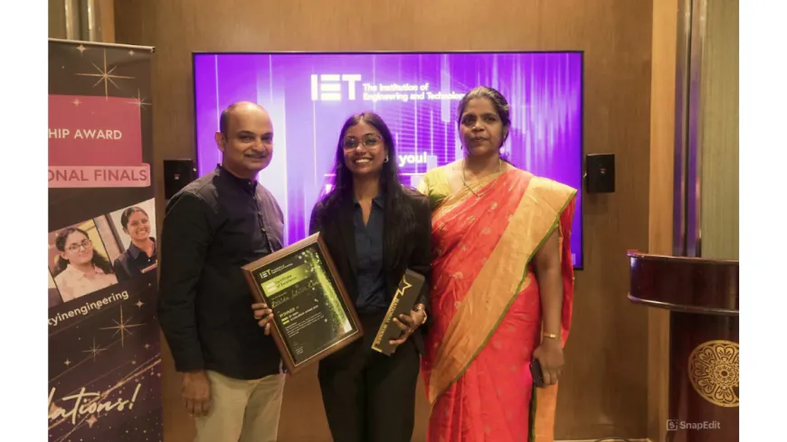 KCG College Student Rithika S K Wins the 9th IET India Scholarship Award for solar-powered healthcare solution