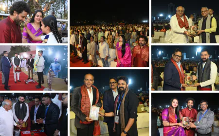 Gujarat CM Bhupendrabhai Patel, Ministers Kanubhai Desai & Jitubhai Vaghani, and Ashutosh Gowariker Grace Namotsav at Sanskardham
