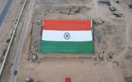 World’s Largest Khadi National Flag to be Displayed in Kutch’s Dhorodo on the 77th Republic Day