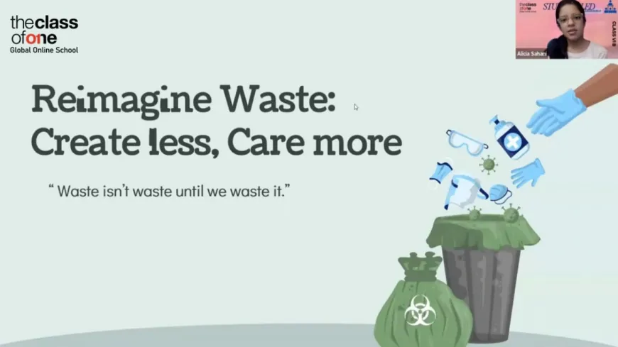 Students at The Class Of One Drive Sustainability Message Through Environmental Assembly