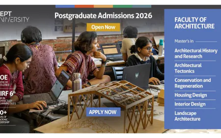 CEPT University Invites Applications for Postgraduate Programs in the Faculty of Architecture