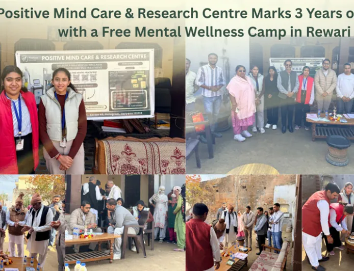 Positive Mind Care & Research Centre Marks 3 Years of Service with a Free Mental Wellness Camp in Rewari