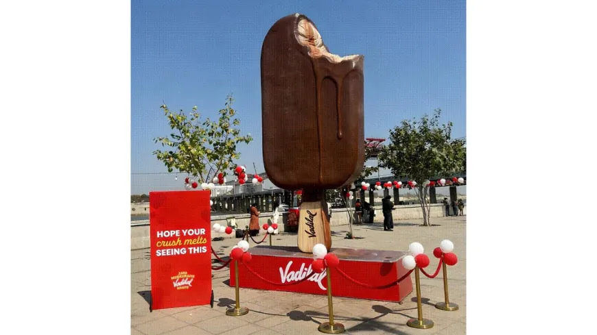 Melt Your Crush: Vadilal’s 17ft Melting Ice Cream Sparks Romance at Sabarmati Riverfront