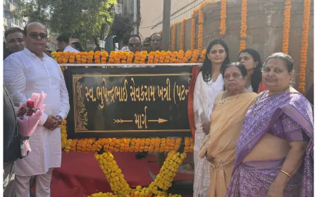 Ahmedabad Municipal Corporation Pays a Unique Tribute to Social Service: Road in Kalupur Named ‘Late Bhupendrabhai Sevakram Khatri (Patni) Marg’
