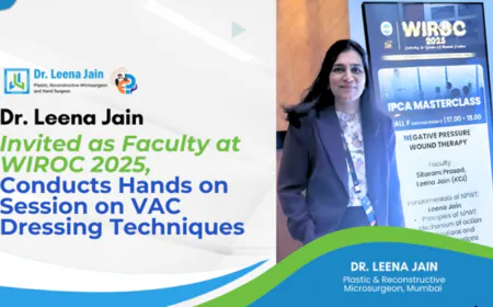 Dr. Leena Jain Invited as Faculty at WIROC 2025, Conducts Hands-on Session on VAC Dressing Techniques