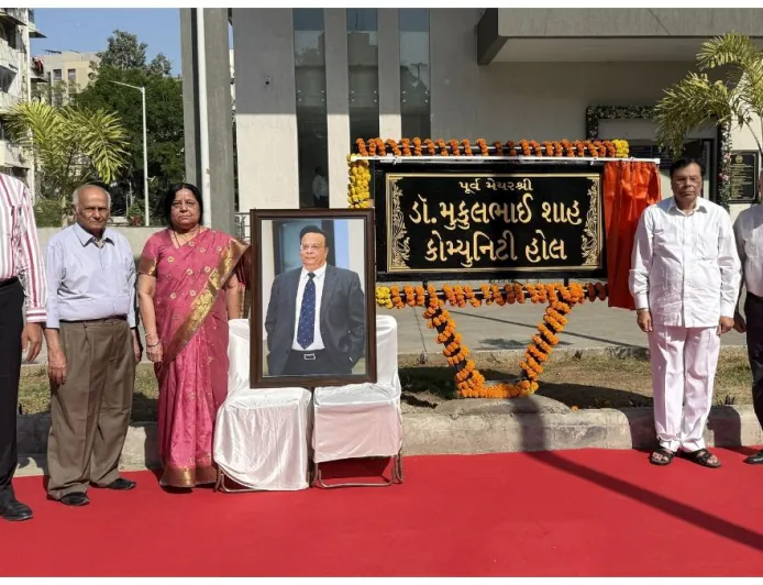 Ahmedabad Municipal Corporation Pays Tribute by Naming Jodhpur Community Hall after Dr. Mukulbhai Shah; E-Inauguration by Mayor Pratibhaben Jain