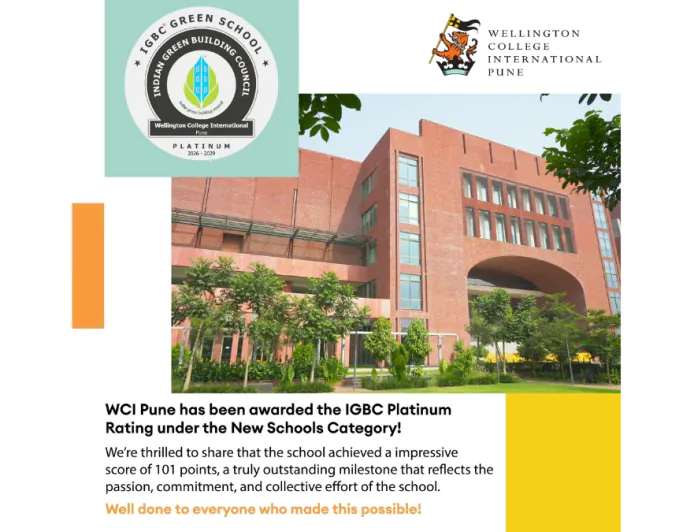 Wellington College International Pune Awarded IGBC Platinum Rating for Green Schools