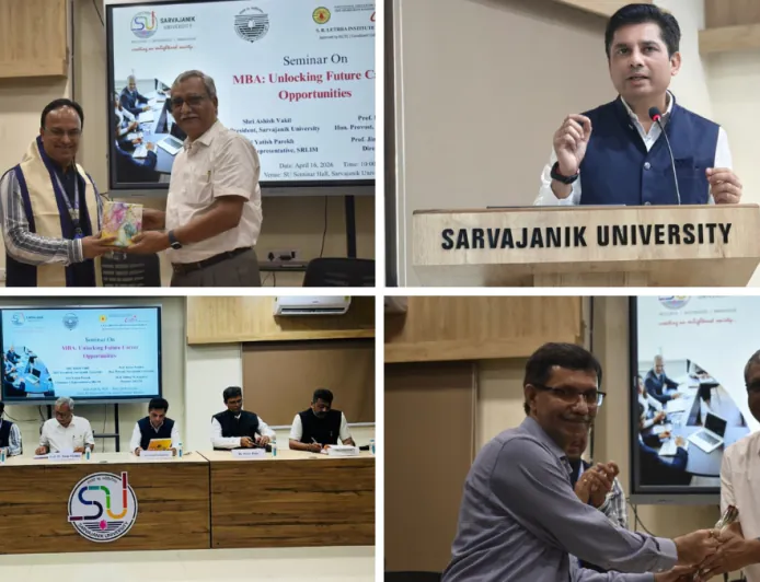 Sarvajanik University’s S. R. LUTHRA INSTITUTE OF MANAGEMENT ORGANISED a Seminar on MBA: Unlocking Future Career Opportunities
