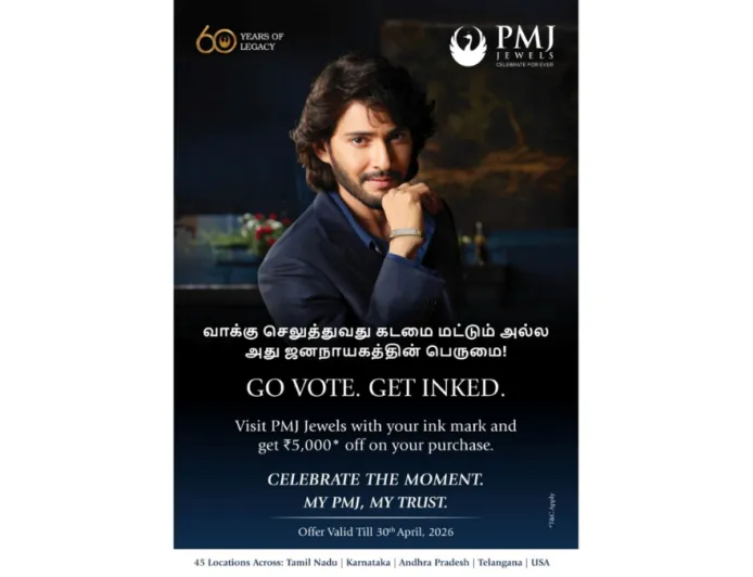 PMJ Jewels Successfully Completed Its “Go Vote, Get Inked” Offer to Celebrate Democracy in Tamil Nadu Elections